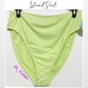 New Triangle Swimwear Bikinis Bottoms High Waist Lime Green Medium
